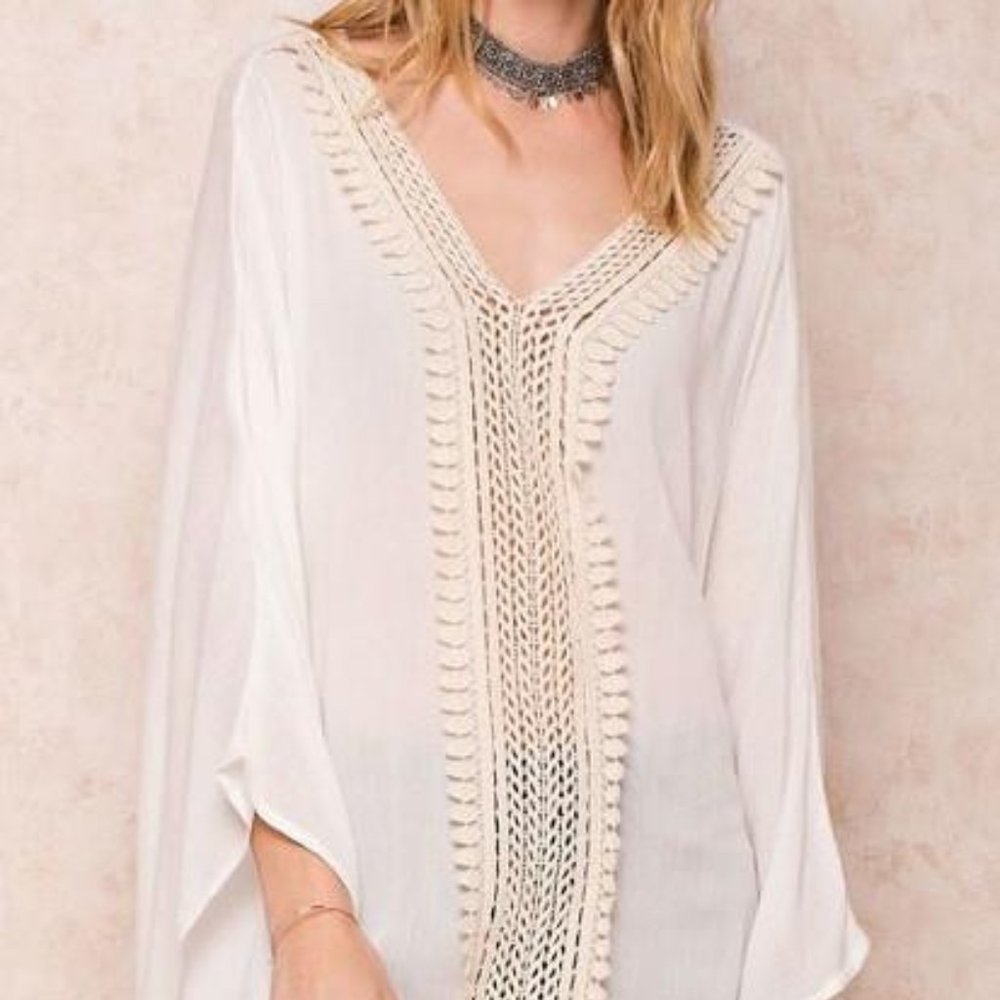 Off white poncho/tunic